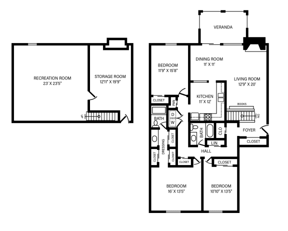 Regents Walk - 3 Bedroom - 2 Bath + Maisonette & Fireplace