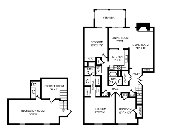 Regents Walk - 3 Bedroom - 2 Bath + Maisonette & Fireplace