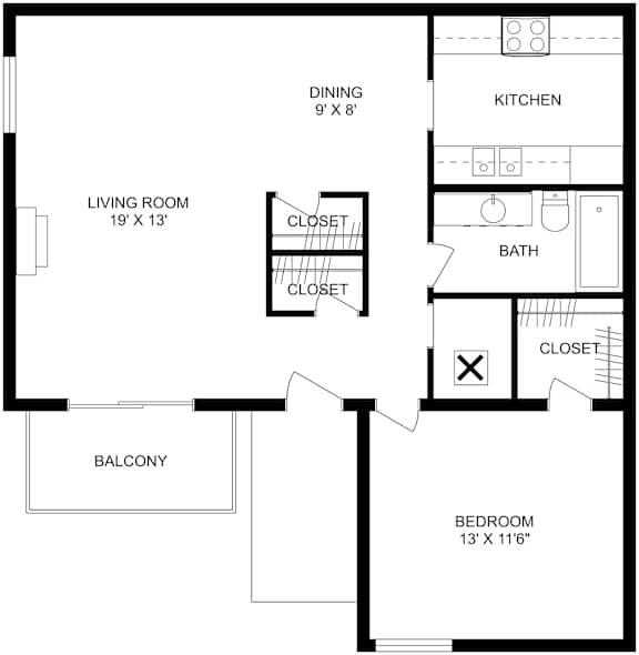 1 Bed | 1 Bath | 775 sq ft
