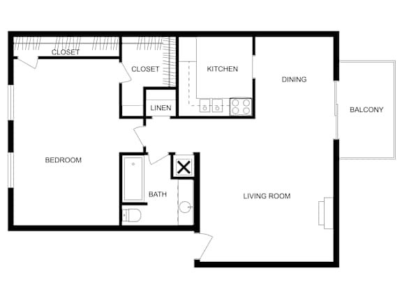 1 Bed | 1 Bath | 805 sq ft