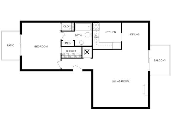 1Bed | 1 Bath | 763 sq ft