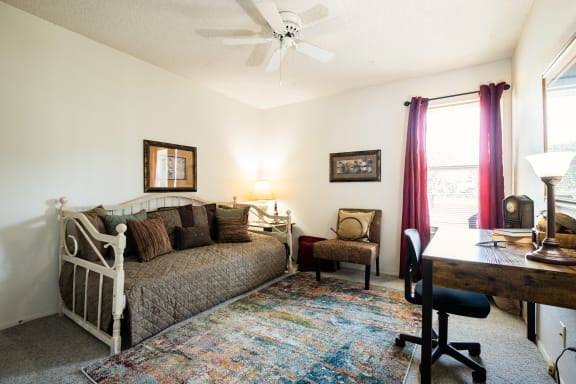 View of the Study Room or Bedroom in a two-bedroom model unit at The Lakes.