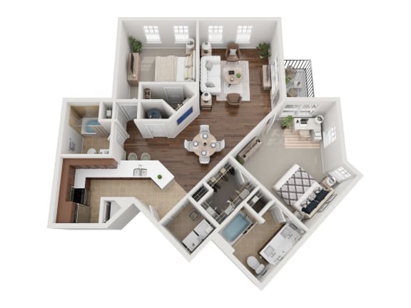 3d floor plan of a 2100 sq ft house