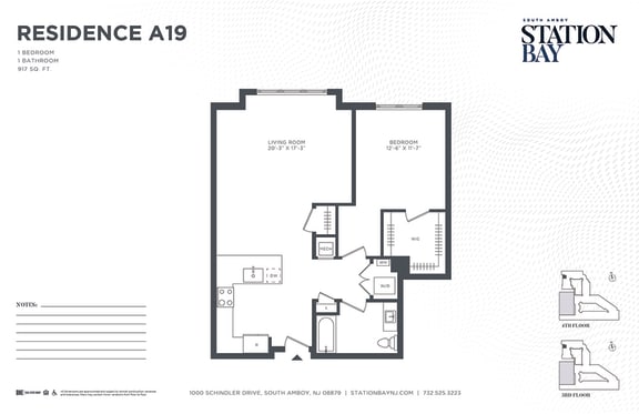 A19 Floor Plan at Station Bay, New Jersey