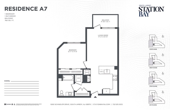 Floor Plan  A7 Floor Plan at Station Bay, New Jersey