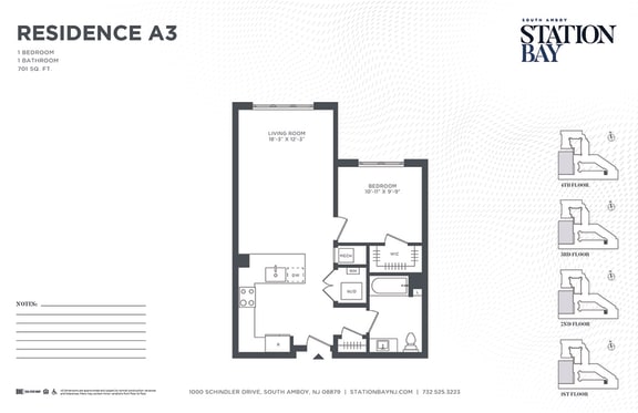 Floor Plan  A3 Floor Plan at Station Bay, South Amboy, NJ