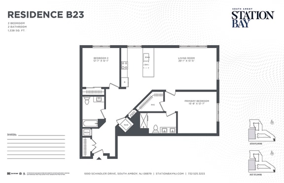 B23 Floor Plan at Station Bay, South Amboy, 08879
