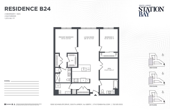 B24 Floor Plan at Station Bay, South Amboy, New Jersey