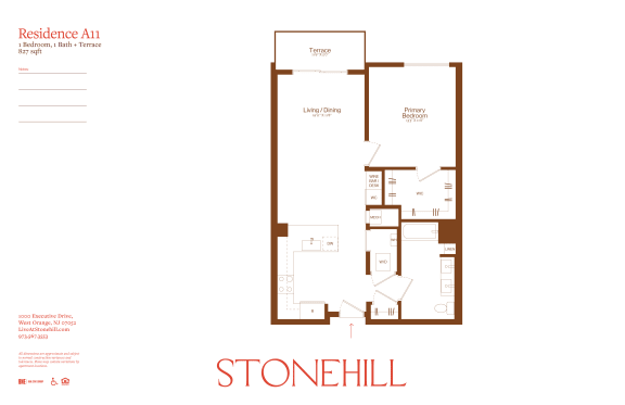 1 bed 1 bath F at Stonehill at West Orange, West Orange, 07052
