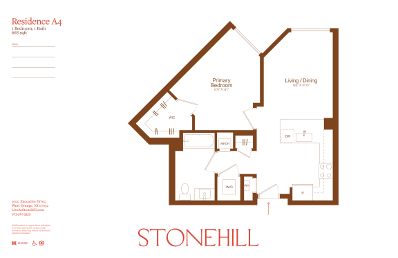 1 bed 1 bath E at Stonehill at West Orange, West Orange, NJ