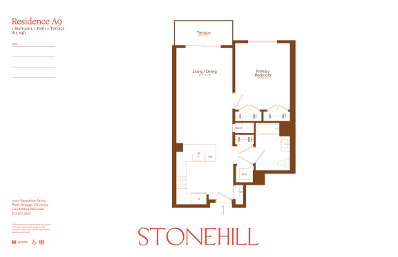 1 bed 1 bath C at Stonehill at West Orange, New Jersey, 07052