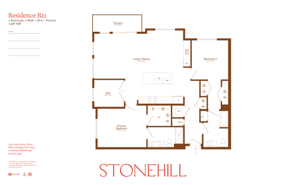 2 bed 2 bath O at Stonehill at West Orange, West Orange, NJ, 07052