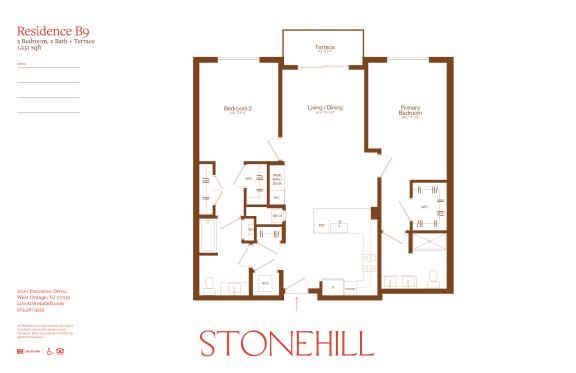 2 bed 2 bath C at Stonehill at West Orange, West Orange, 07052