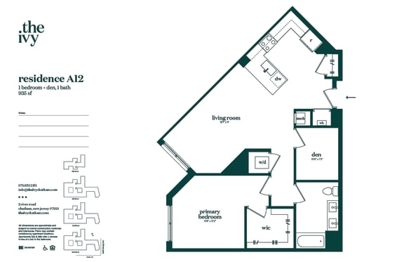 Floor Plan  A12-AP-A Floor Plan at The Ivy, Chatham