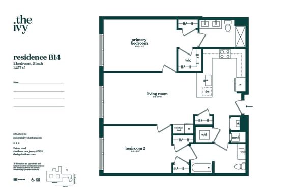 B14-AP-B48 Floor Plan at The Ivy, Chatham