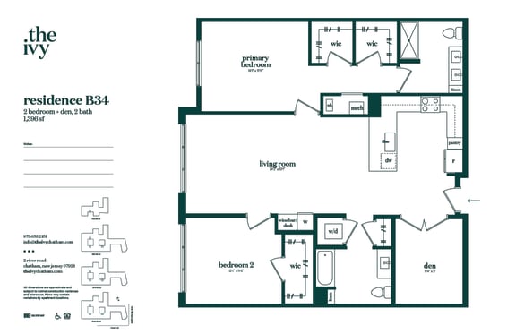 Floor Plan  B34-AP-B21 Floor Plan at The Ivy, Chatham