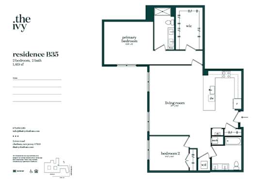 Floor Plan  B35-AP-B40 Floor Plan at The Ivy, Chatham, NJ 07928