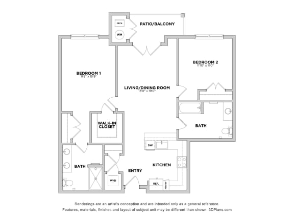 2 bed 2 bath at The Reserve at Pearl River Apartments, New York