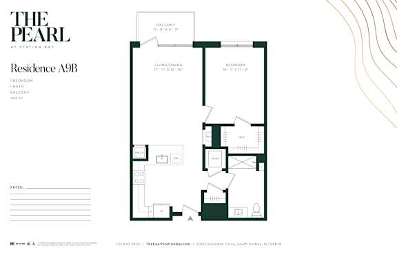 A floor plan for a residence at Station Bay.