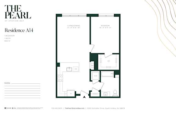 A floor plan for a residence at Station Bay.