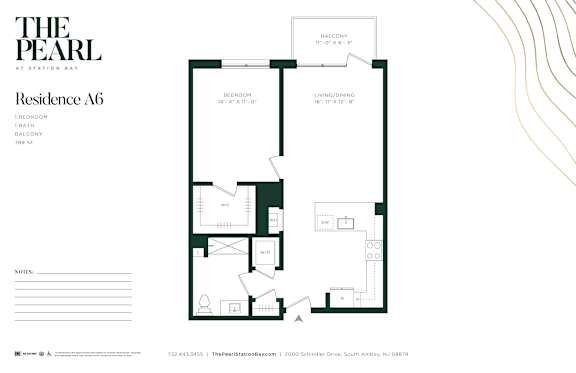 A floor plan for a residence at Station Bay.