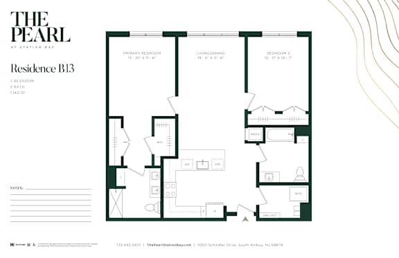 A floor plan for a residence at Station Bay.