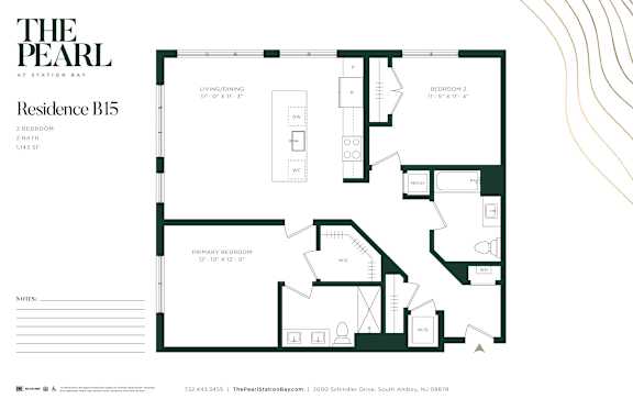 A floor plan for a residence at Station Bay.