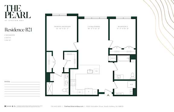 A floor plan for a residence at Station Bay.
