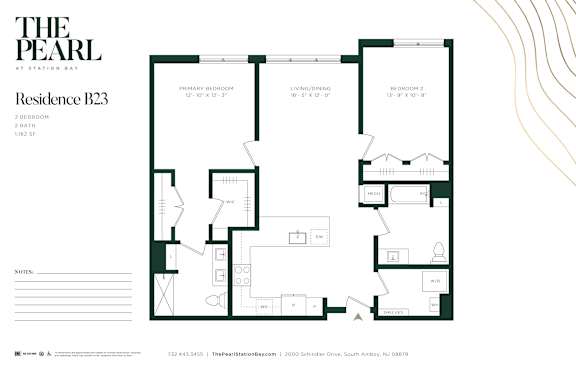 A floor plan for a residence at Station Bay.