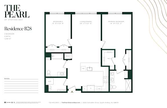 A floor plan for a residence at Station Bay.