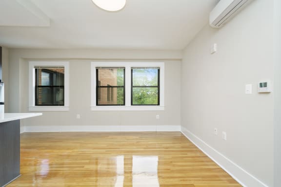 Empty Living Room with Hardwood Floors