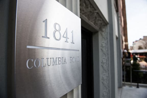 a building with a sign that reads 1841 columbia road at 1841 Columbia Road Apartments, Washington DC, 20009