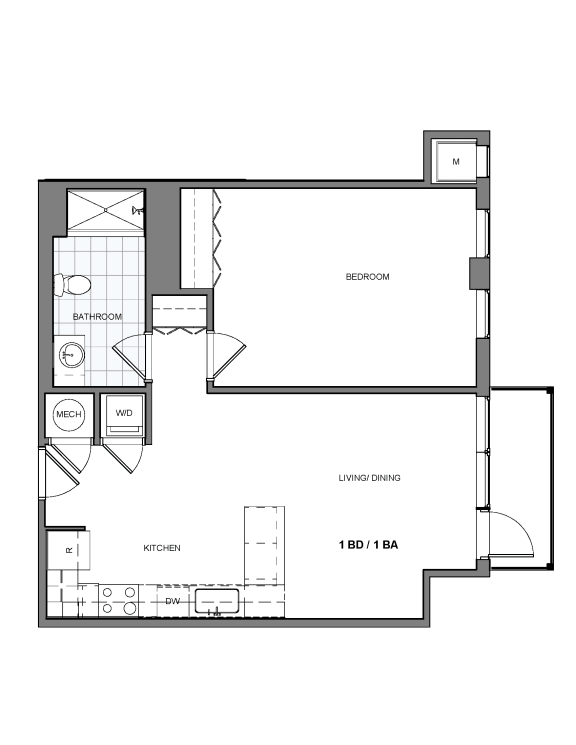 essa2 Floor Plan at Essen, Alexandria, 22311