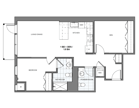 essa5 Floor Plan at Essen, Alexandria, VA