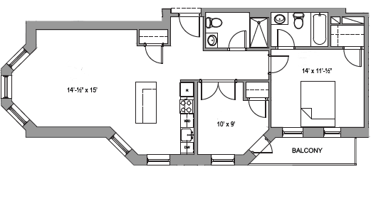 the floor plan for the second floor of the tower block