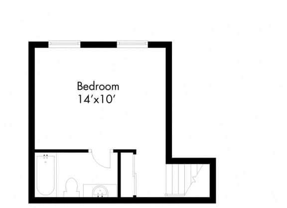 a floor plan of a room with a bedroom and a closet