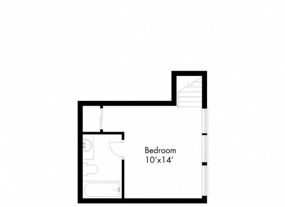 floor plan of the floor plan showing bedroom and bathroom