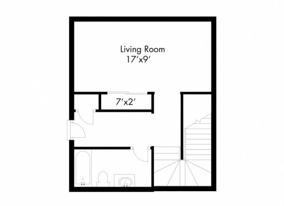 a floor plan of a house with an attic floor