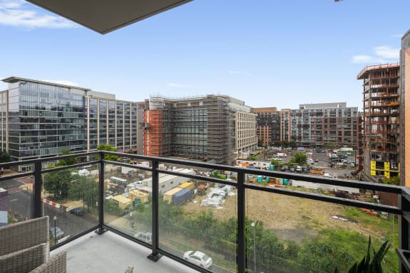 a balcony with a view of a city at Tribeca, District of Columbia