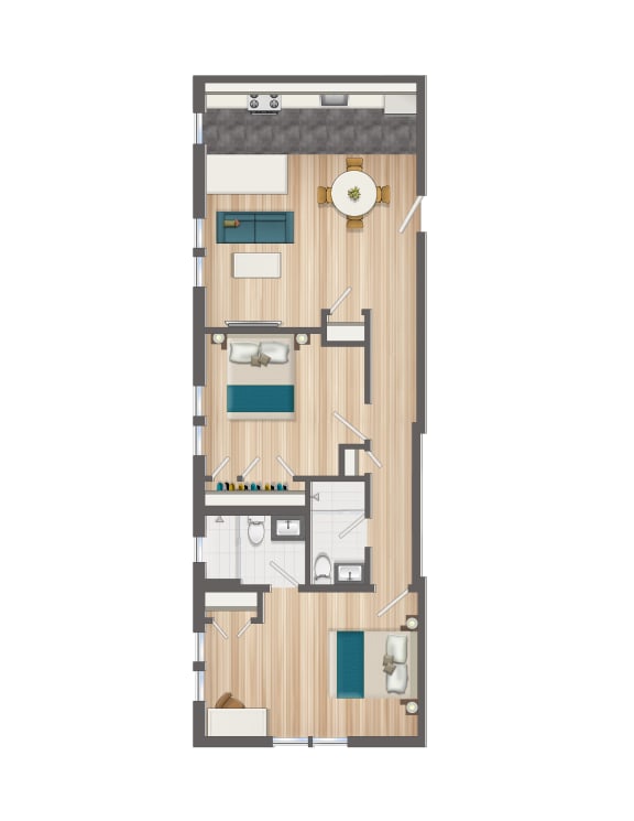 845-Square-Foot-Two-Bedroom-One-Bath-Floorplan-Available-For-Rent-Serenade-Apartments