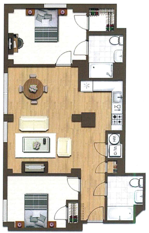 x11 Floor Plan at 3333 Wisconsin, Washington, 20016
