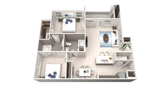 B1 Floor Plan B1 Floor Plan at Ethos Apartments, Austin, TX, 78744