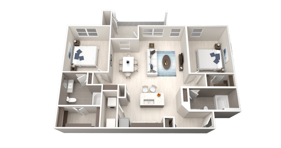 B6 Floor Plan B6 Floor Plan at Ethos Apartments, Texas