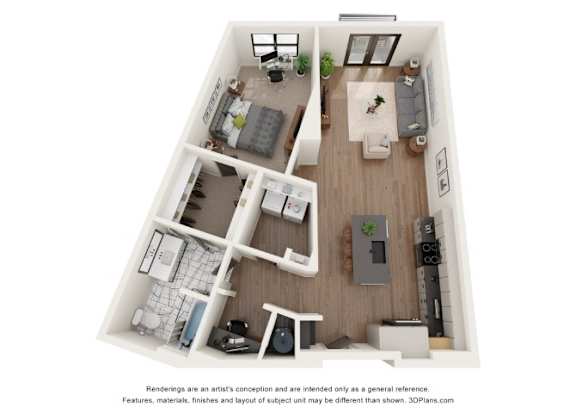 1 bed 1 bath A at Vintage Edge Nashville Apartments, Nashville, Tennessee