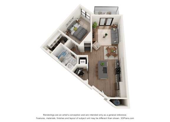 1 bed 1 bath B at Vintage Edge Nashville Apartments, Nashville