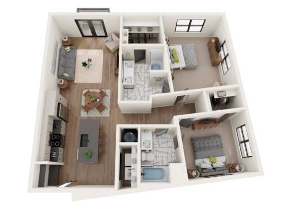 2 bed 2 bath B at Vintage Edge Nashville Apartments, Nashville, Tennessee