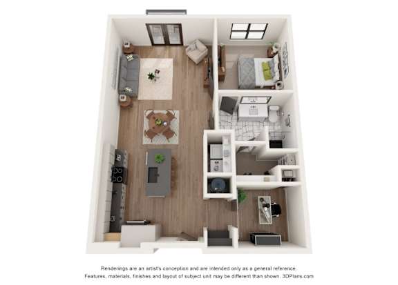 1 bed 1 bath D at Vintage Edge Nashville Apartments, Tennessee, 37211