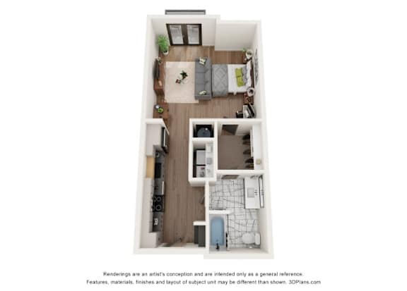 Studio 1 bath A at Vintage Edge Nashville Apartments, Nashville, TN