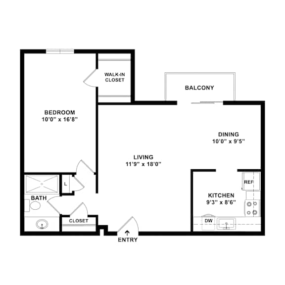 A black and white image of a floor plan for a home.