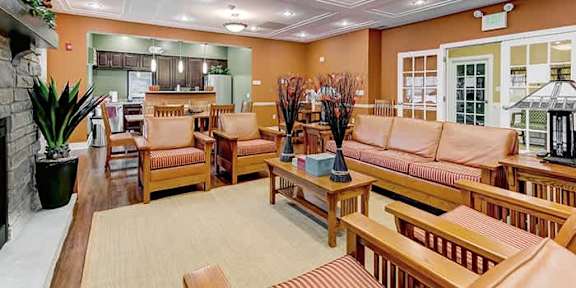 Living Room with Brown couch at The Villages at Belle Hill, Maryland